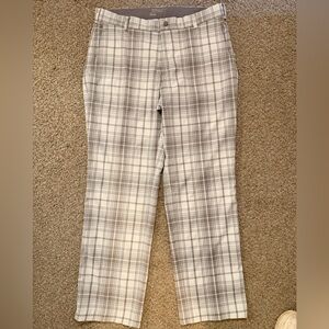 Nike White & Gray Plaid Chinos - Golfing